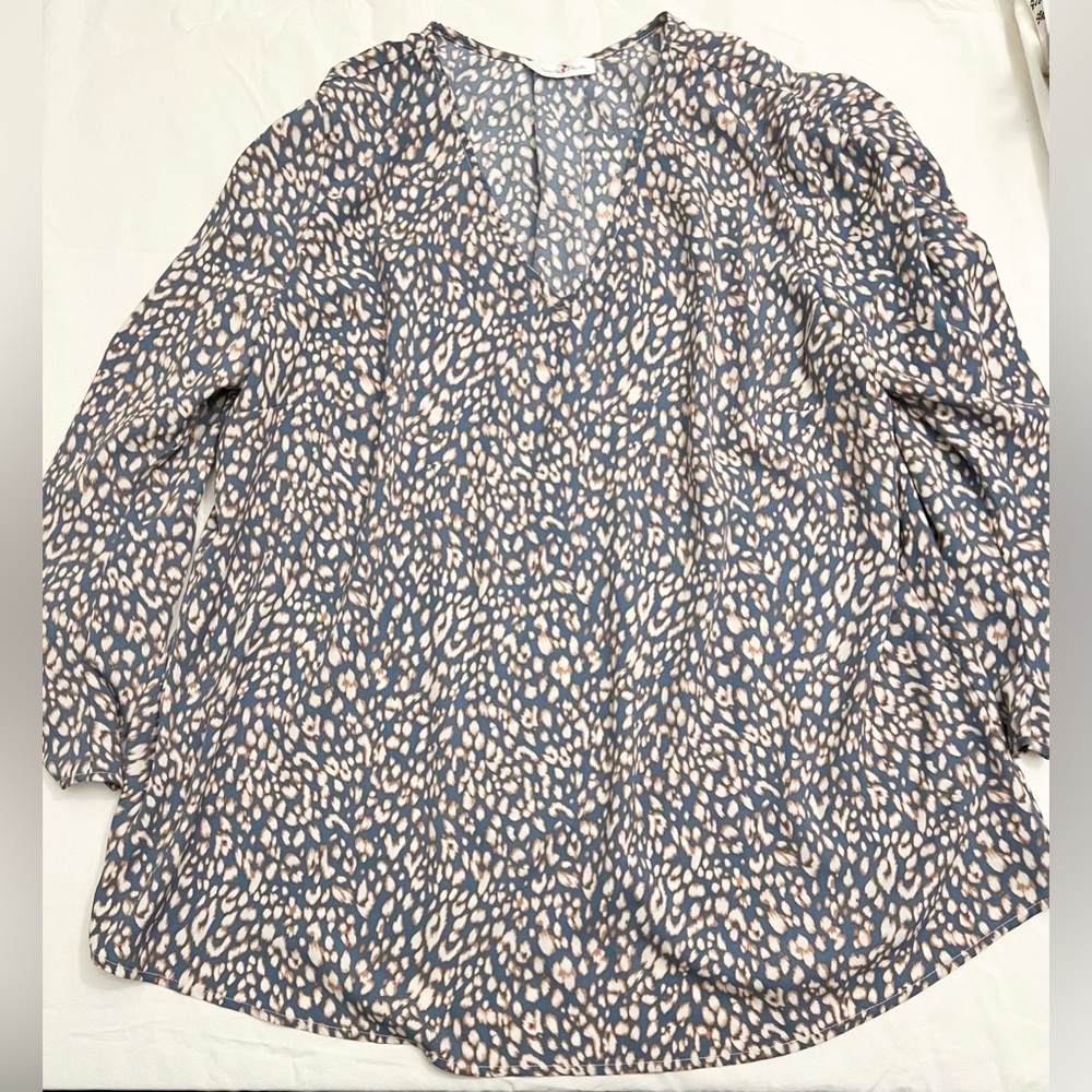 Blue/Pink Print Top